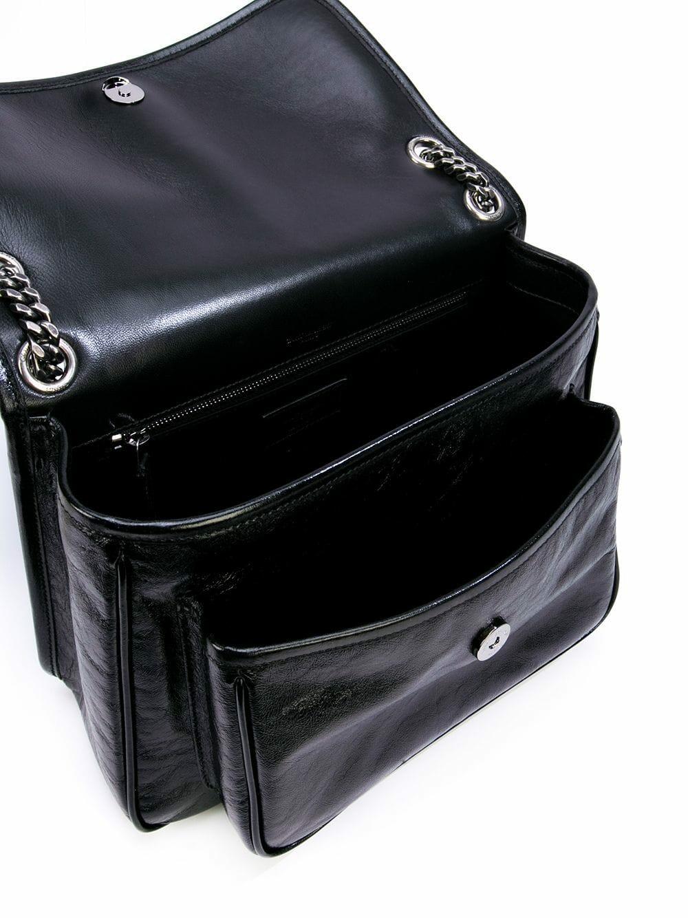 Saint Laurent - Niki Monogram Black Glossy Leather Medium Bag