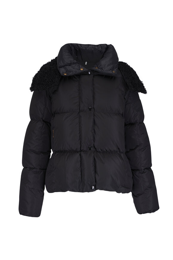 Moncler - Bandama Black Sparkle Puffer Coat | Mitchell Stores