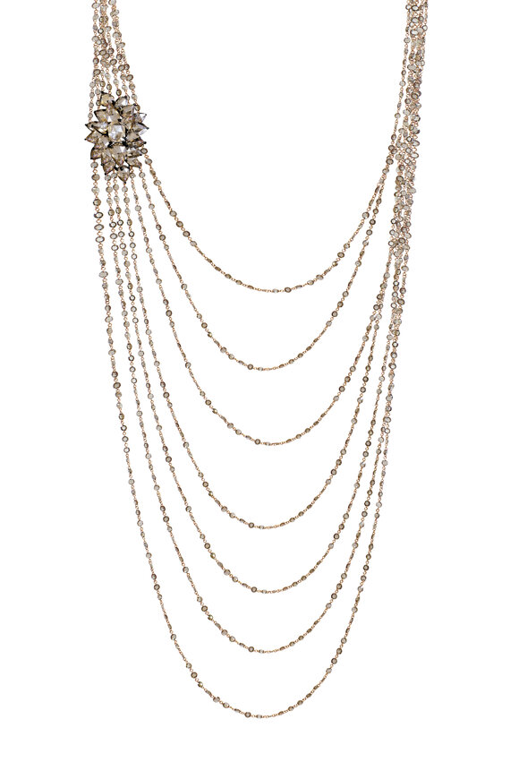 Sutra - All Diamond Layer Necklace 