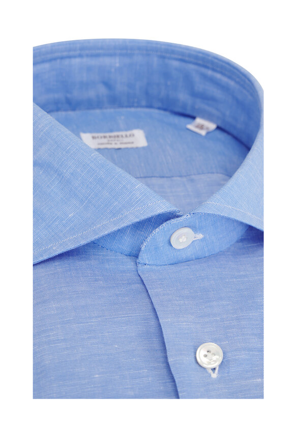 cornflower blue dress shirt The Silk Shirt