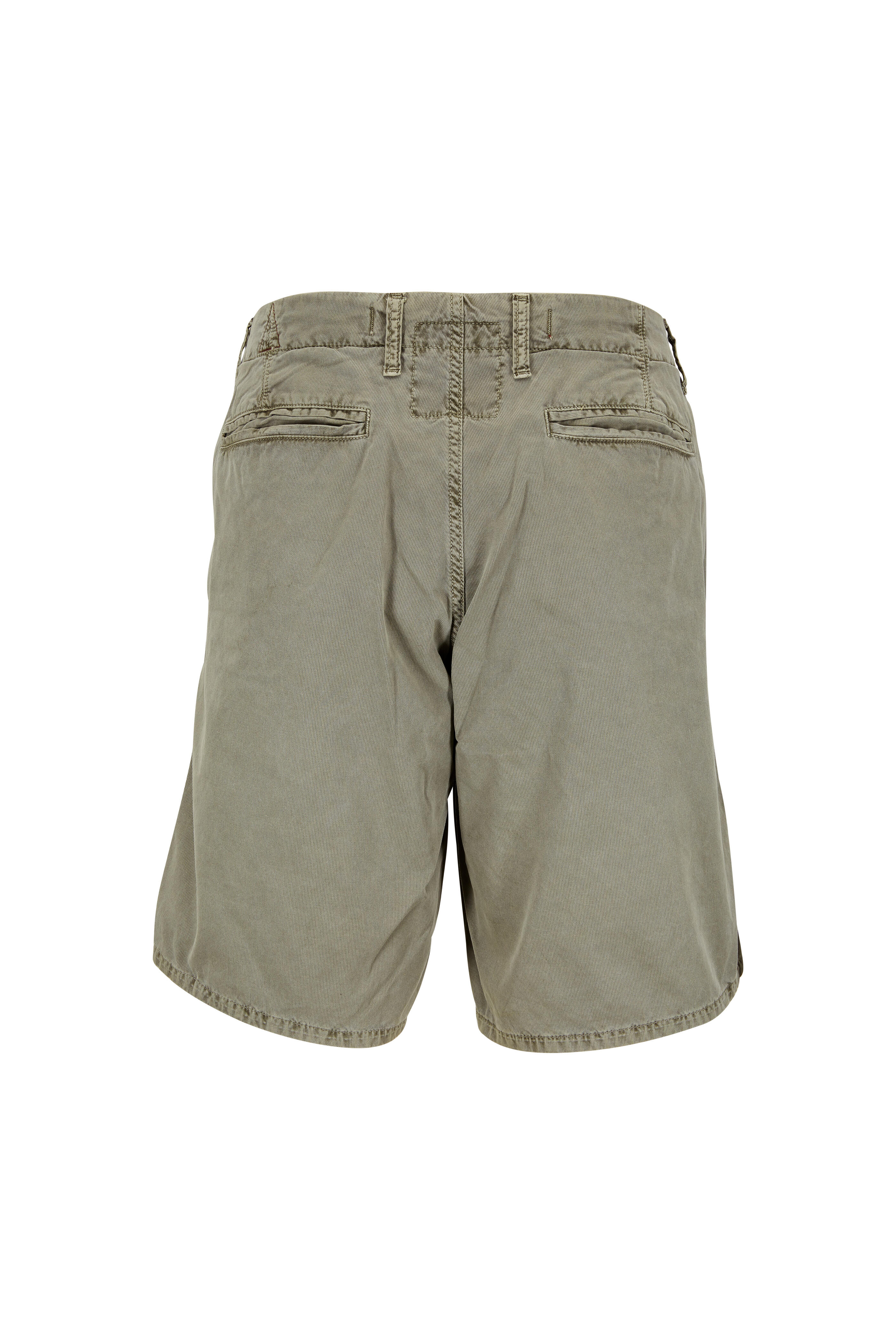 Original Paperbacks - St. Barts Olive Green Corded Cotton Shorts