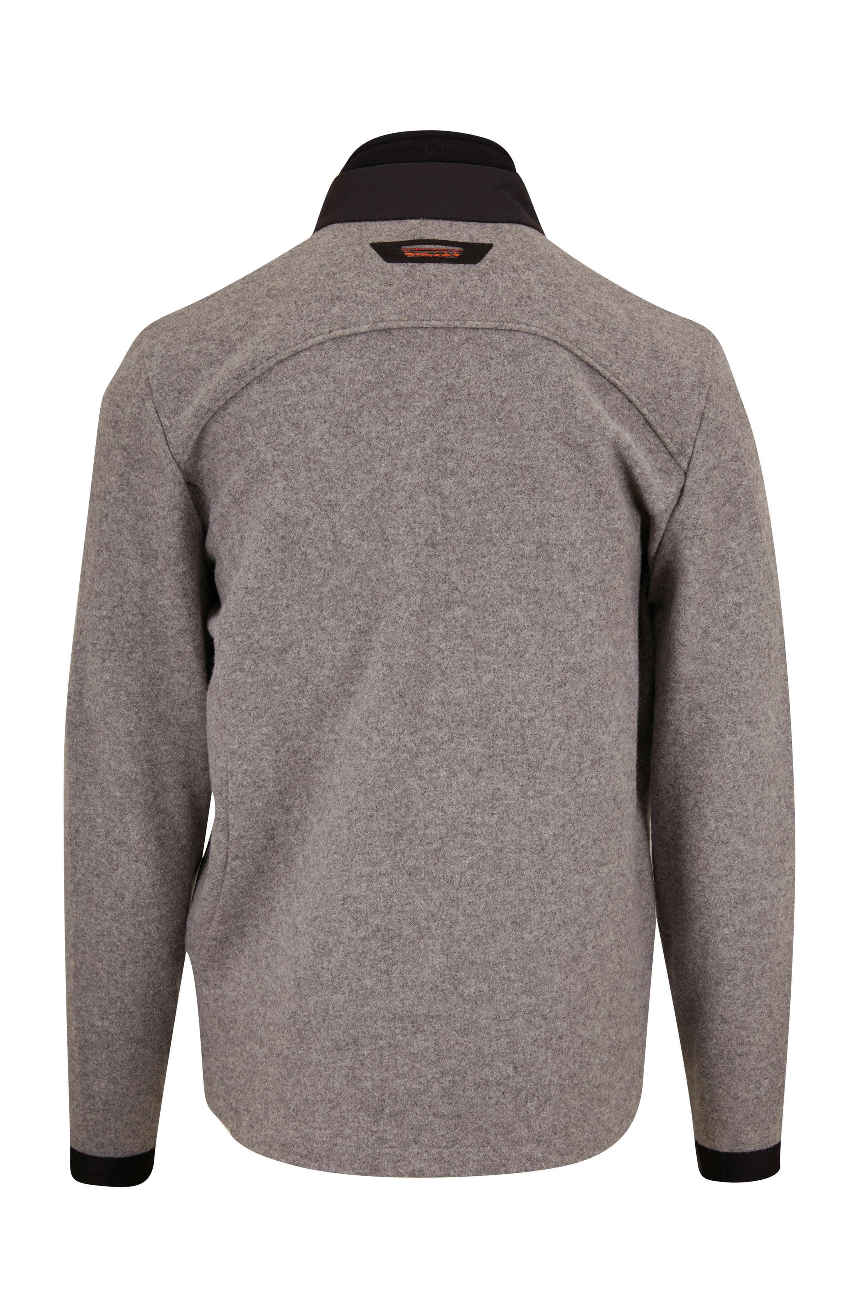 Sease - Maestral Gray Felted Wool Midlayer