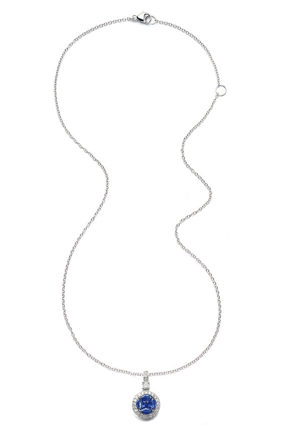 Nam Cho - Invisible Round Pave Pendant Necklace