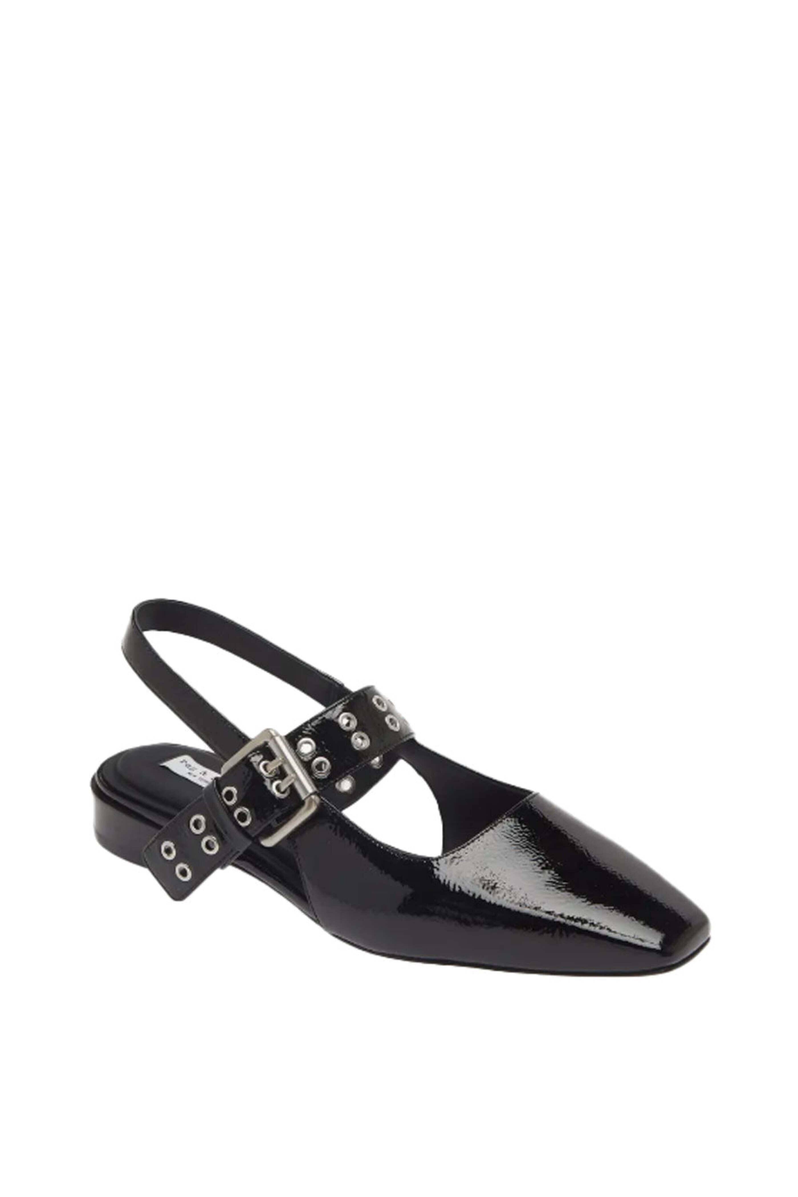 Rag & Bone - Astra Patent Slingback Flat in Black