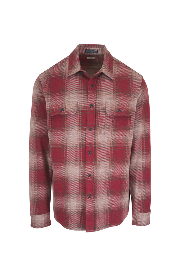 Faherty Brand Legend Cedar Ombre Plaid Shacket - view 1