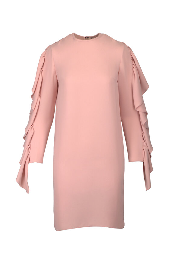 Edeline Lee Thalia Pale Pink Georgette Dress - view 1