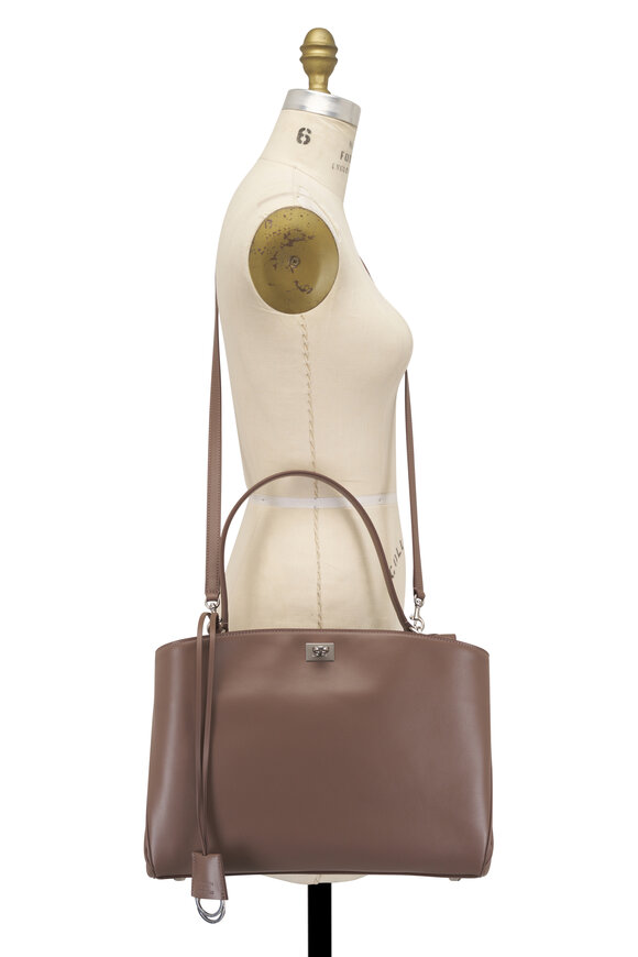 Balenciaga Medium Rodeo Taupe Leather Top Handle Bag - view 6