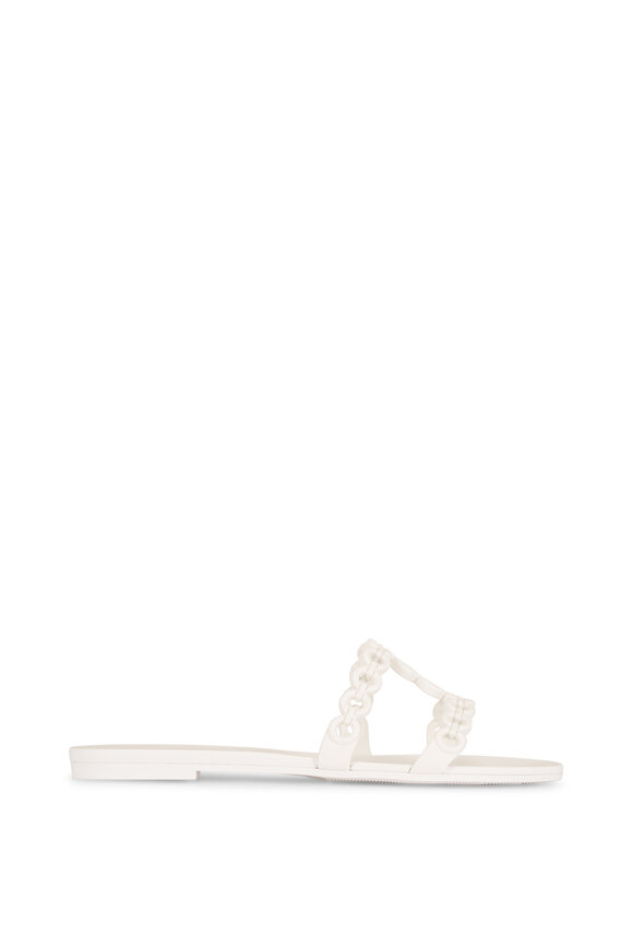 Aquazzura Infinity Chain White Jelly Sandal - view 3