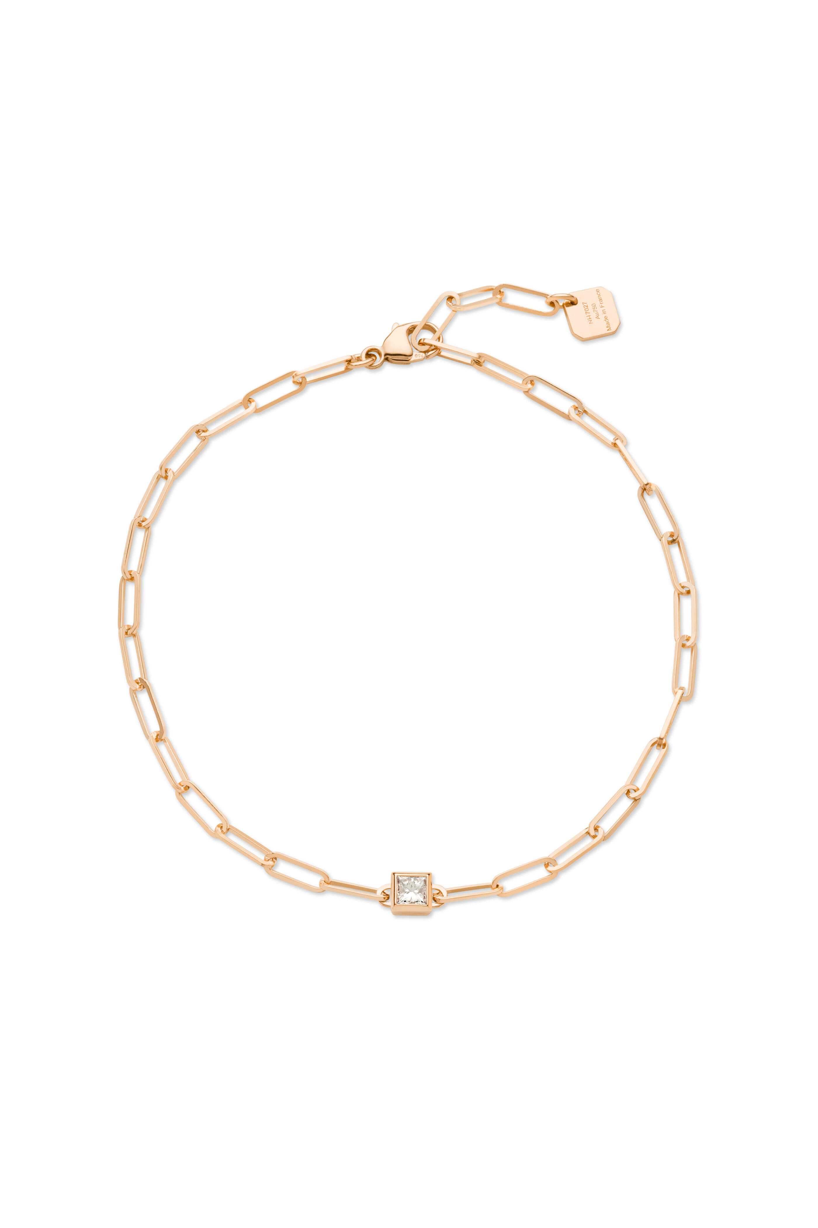 Nouvel Heritage Princess Cut Diamond Classic Link Bracelet