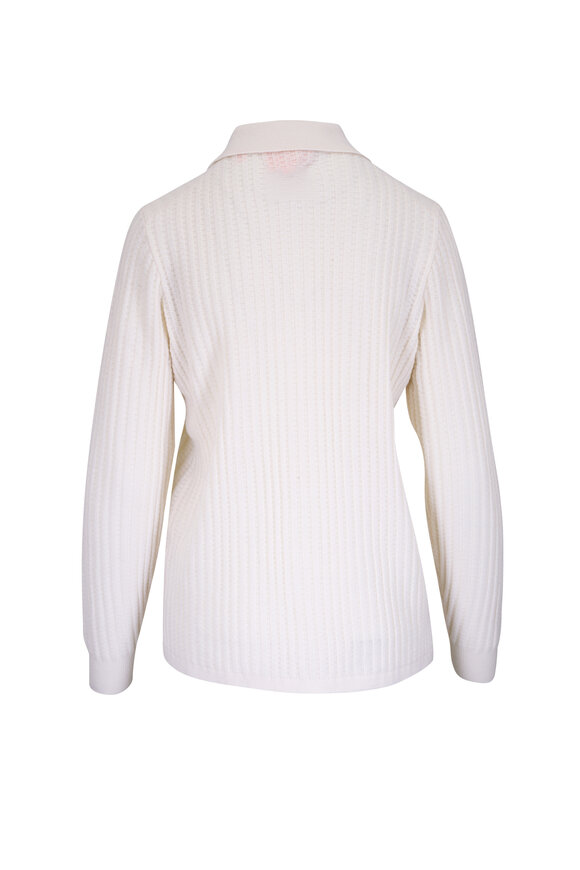 Guest in Residence - Waffle Cream Cashmere Polo