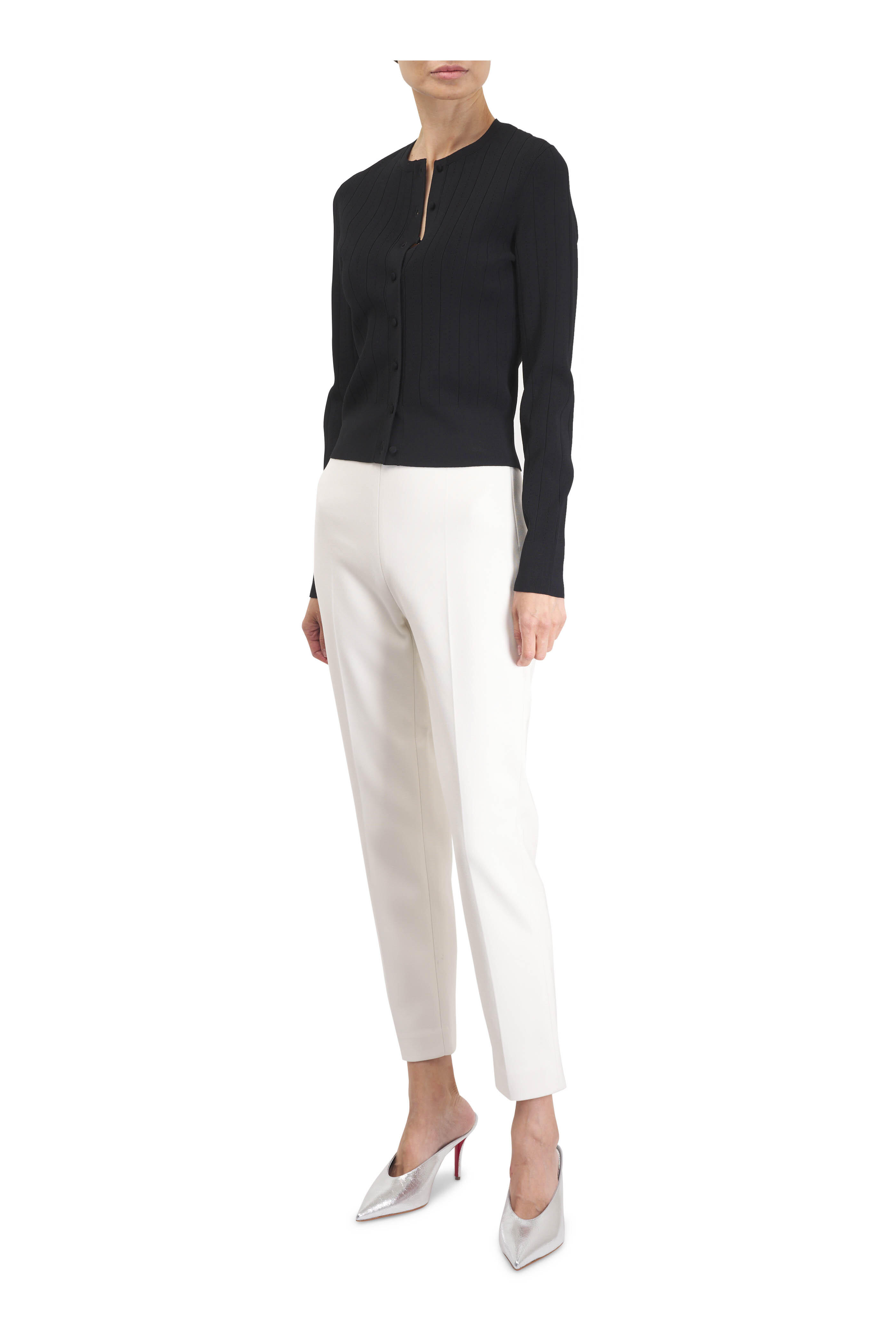 Christian Louboutin - Miss Z Silver Leather Mule, 80mm