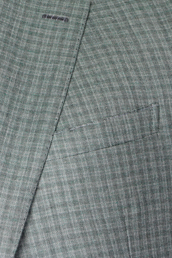 Brioni Green Check Cashmere Sportcoat - view 5