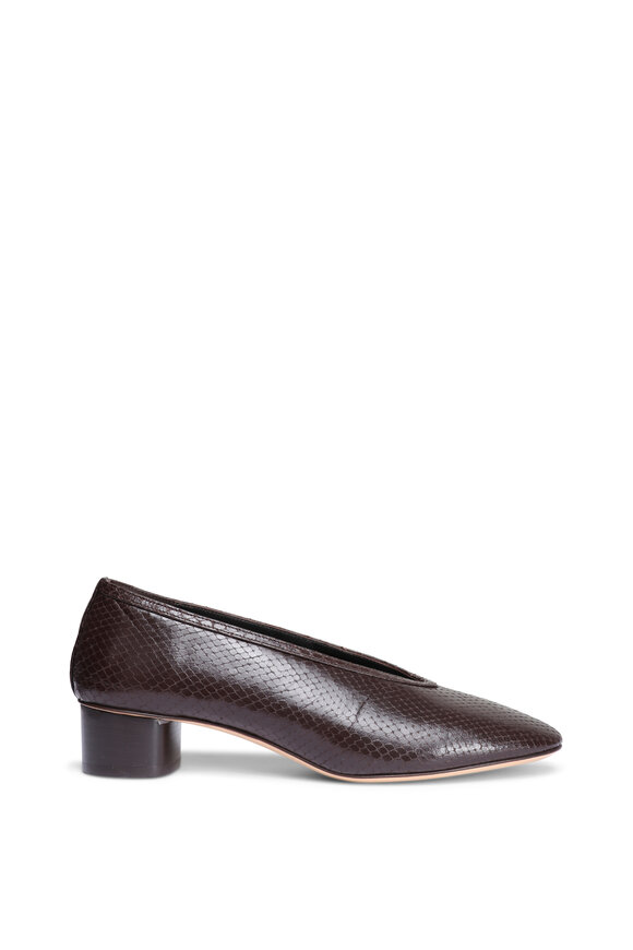 Le Monde Béryl Luna Embossed Leather Pump, 40mm - view 3