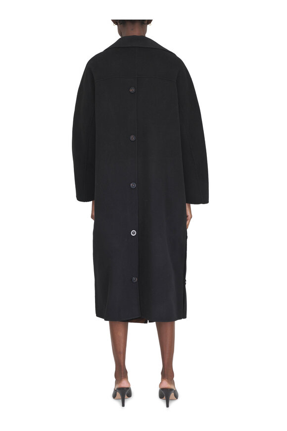 Lisa Yang Doublé Black Wool & Cashmere Double-Breasted Coat - view 3