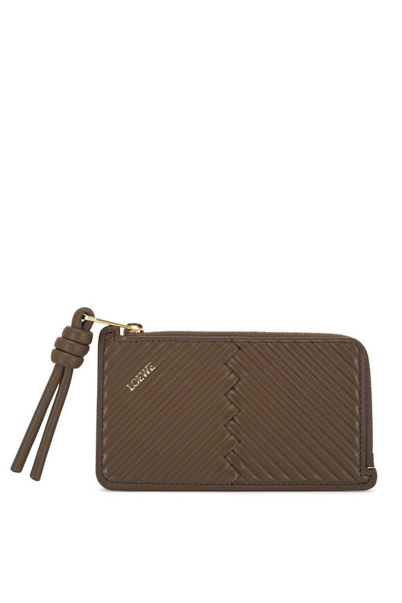 Loewe Knot Diamond Tundra Leather Coin Cardholder