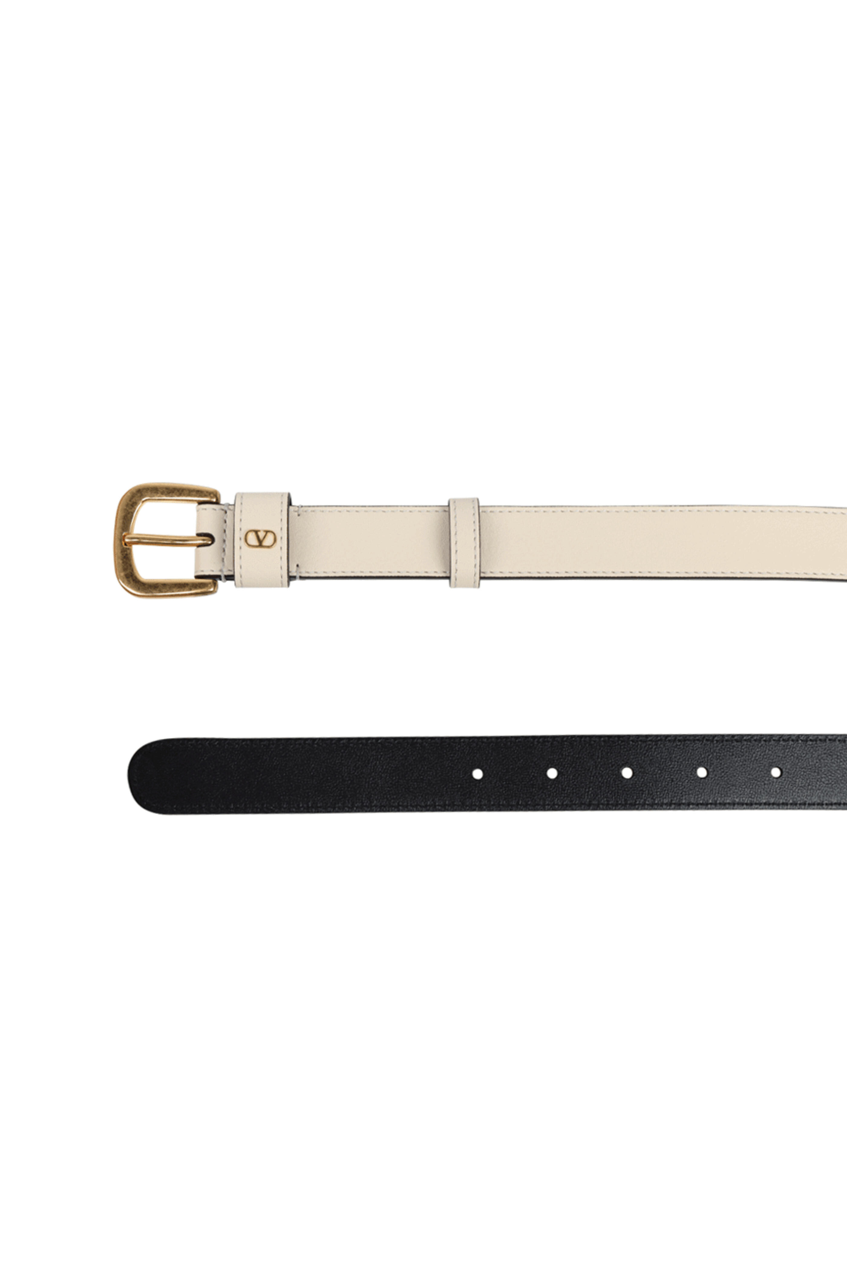 Valentino Garavani - Mini Belt Box Logo in Butter White