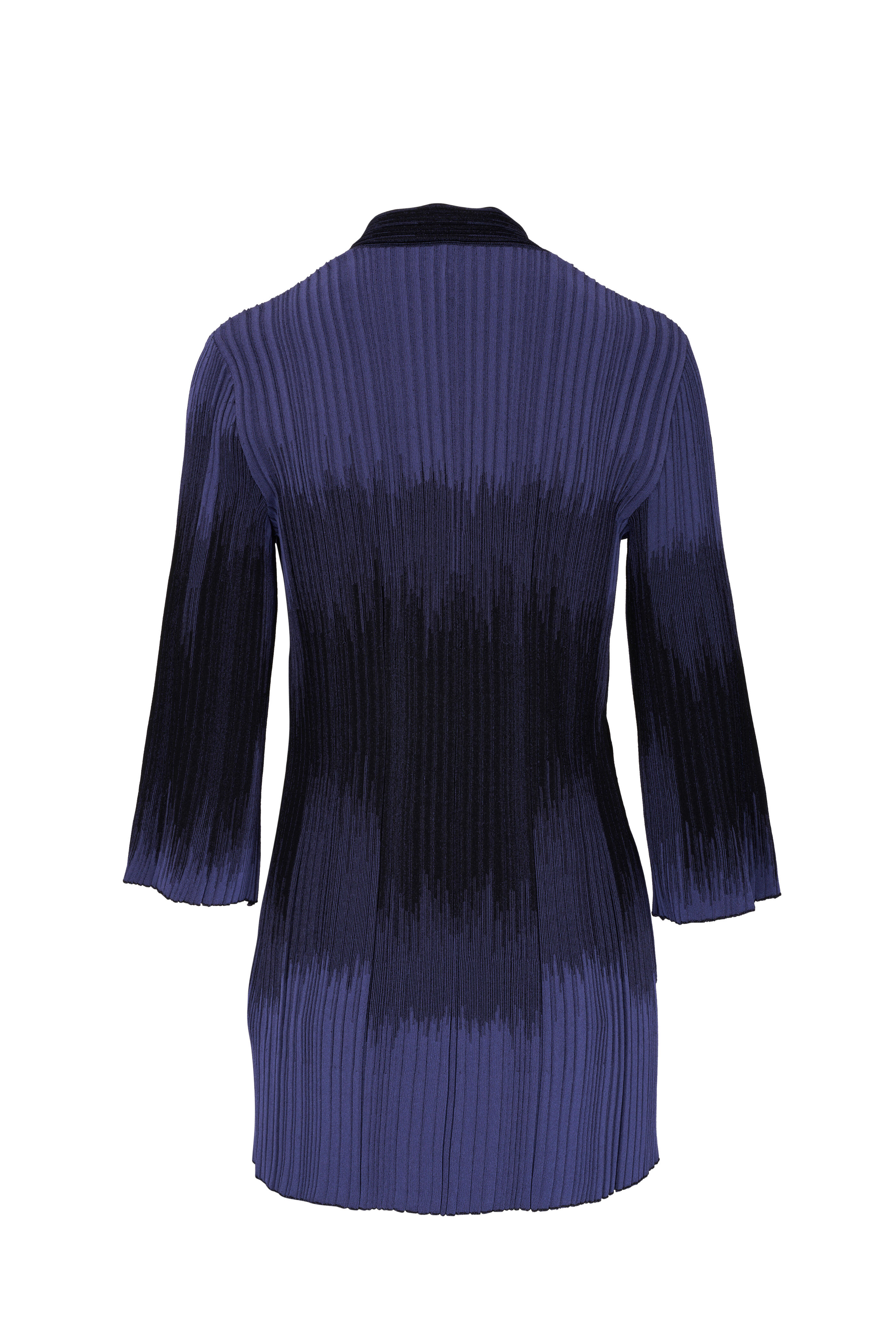 Giorgio Armani - Purple & Black Plissé Cardigan