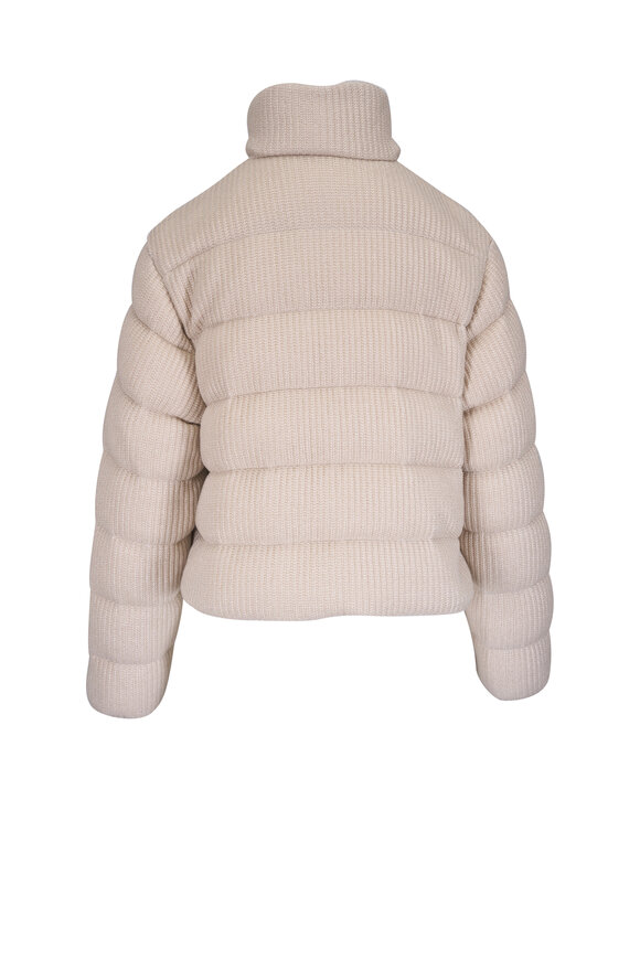 Moncler - Thoiry Beige Cotton Down Jacket