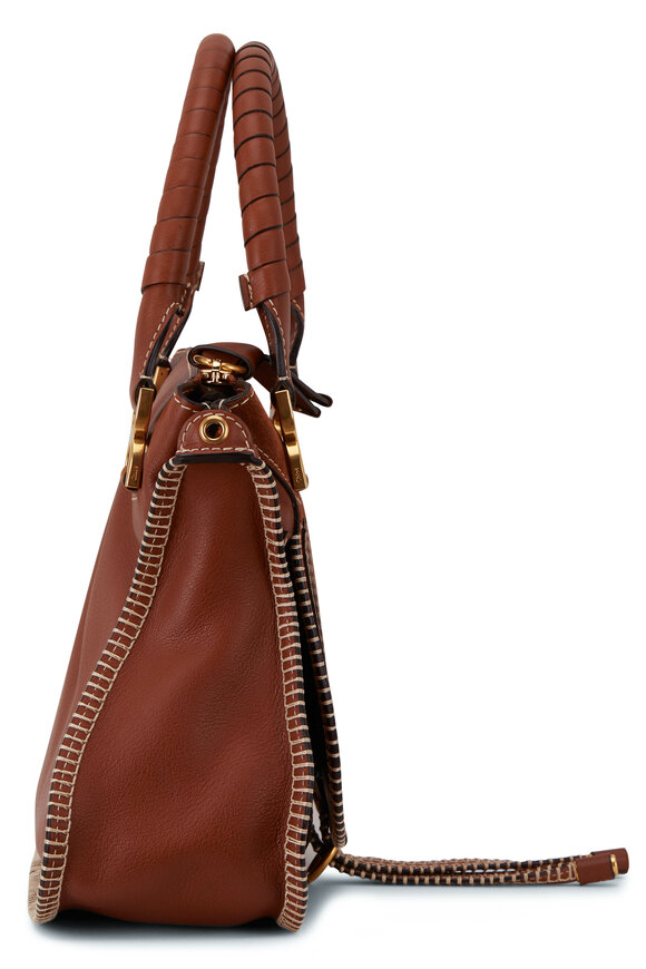 Chloé - Marcie Brown Leather & Suede Shoulder Bag 