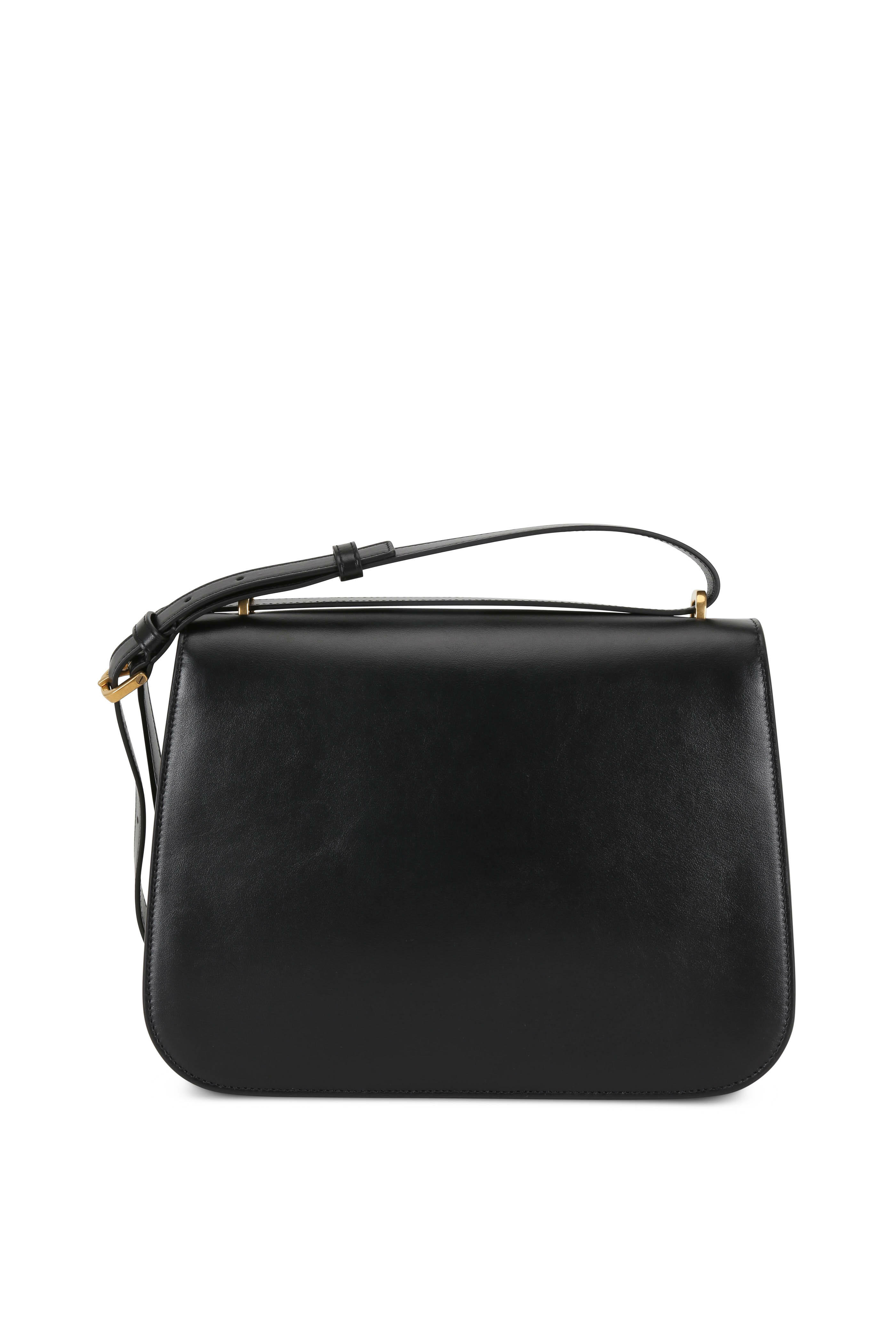 Saint Laurent - Spontini Black Leather Medium Satchel