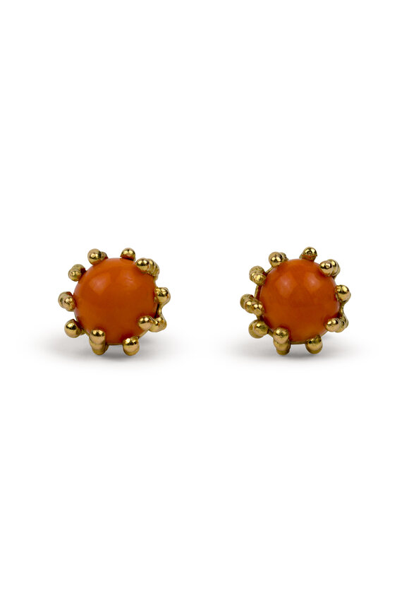 Garnazelle Orange Opal Boules D’amour Earrings