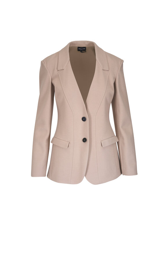 Giorgio Armani Beige Jersey Jacket