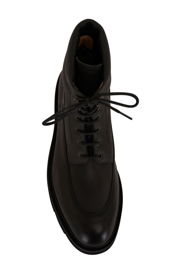 John Lobb - Weekend Black Pebbled Leather Boot 