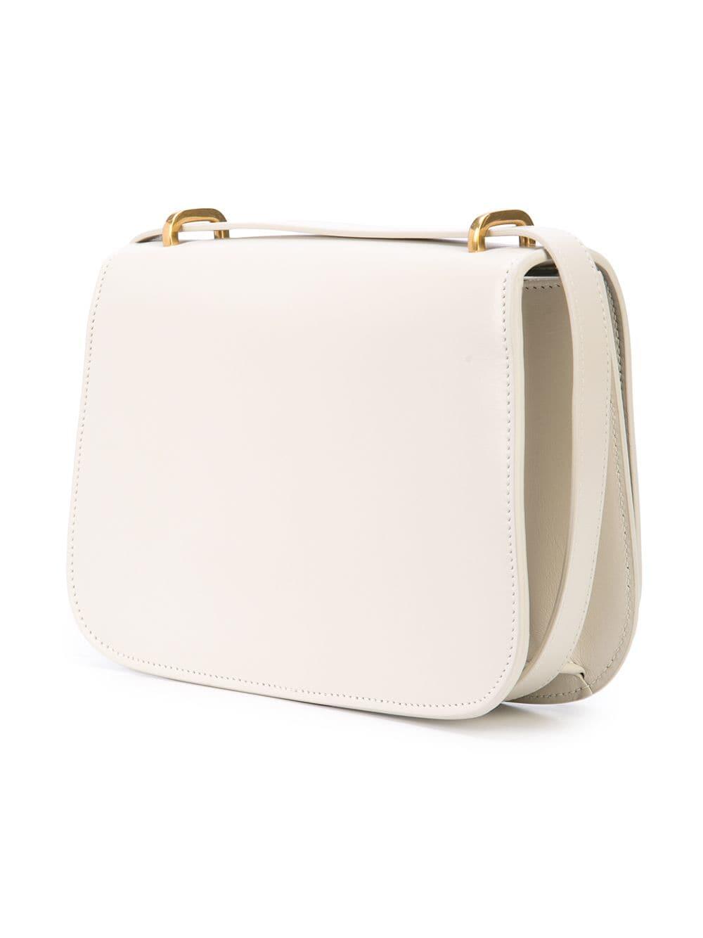 Saint Laurent - Spontini Off-White Leather Small Satchel