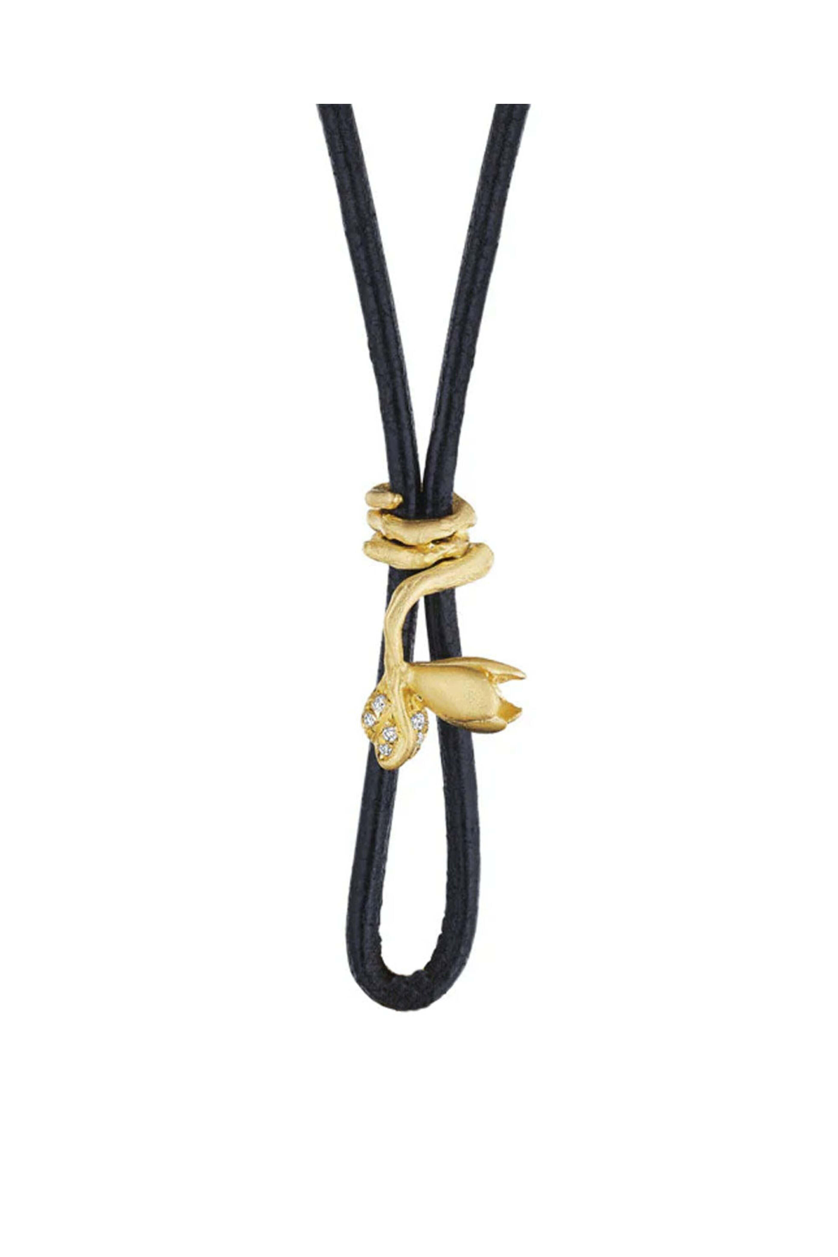 Susan Gordon Jewelry - Diamond Leaf & Bud Slide Charm