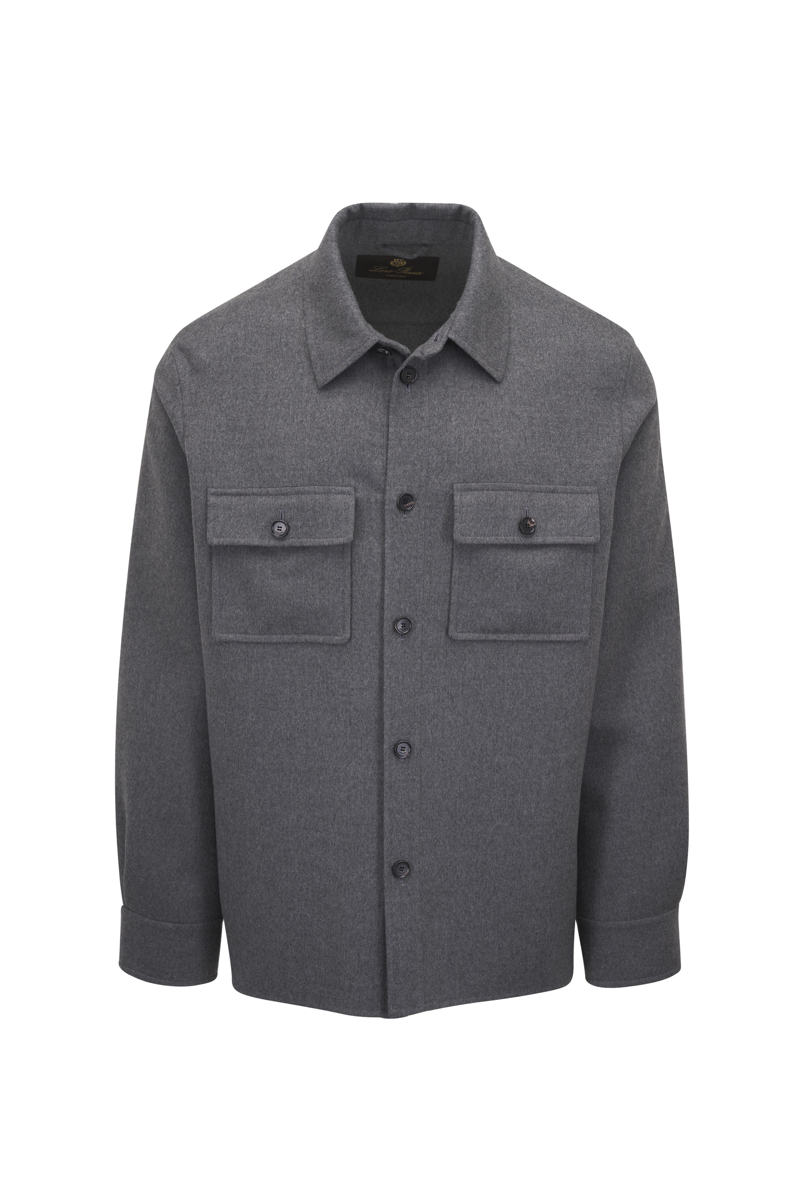 Loro Piana - Jim Charcoal Gray Cashmere Overshirt