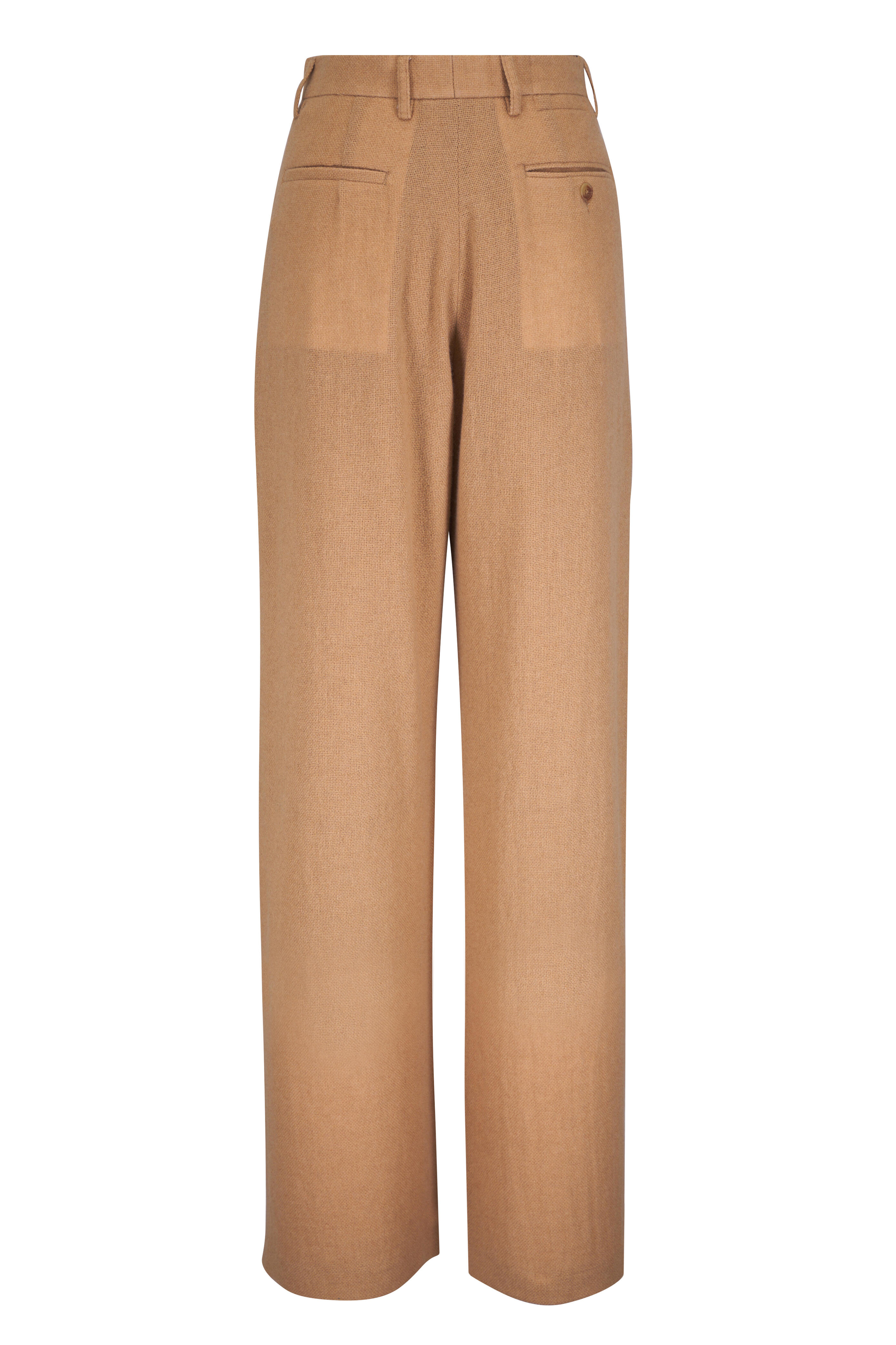 R13 - Camel Wool & Cashmere Wide Leg Pant
