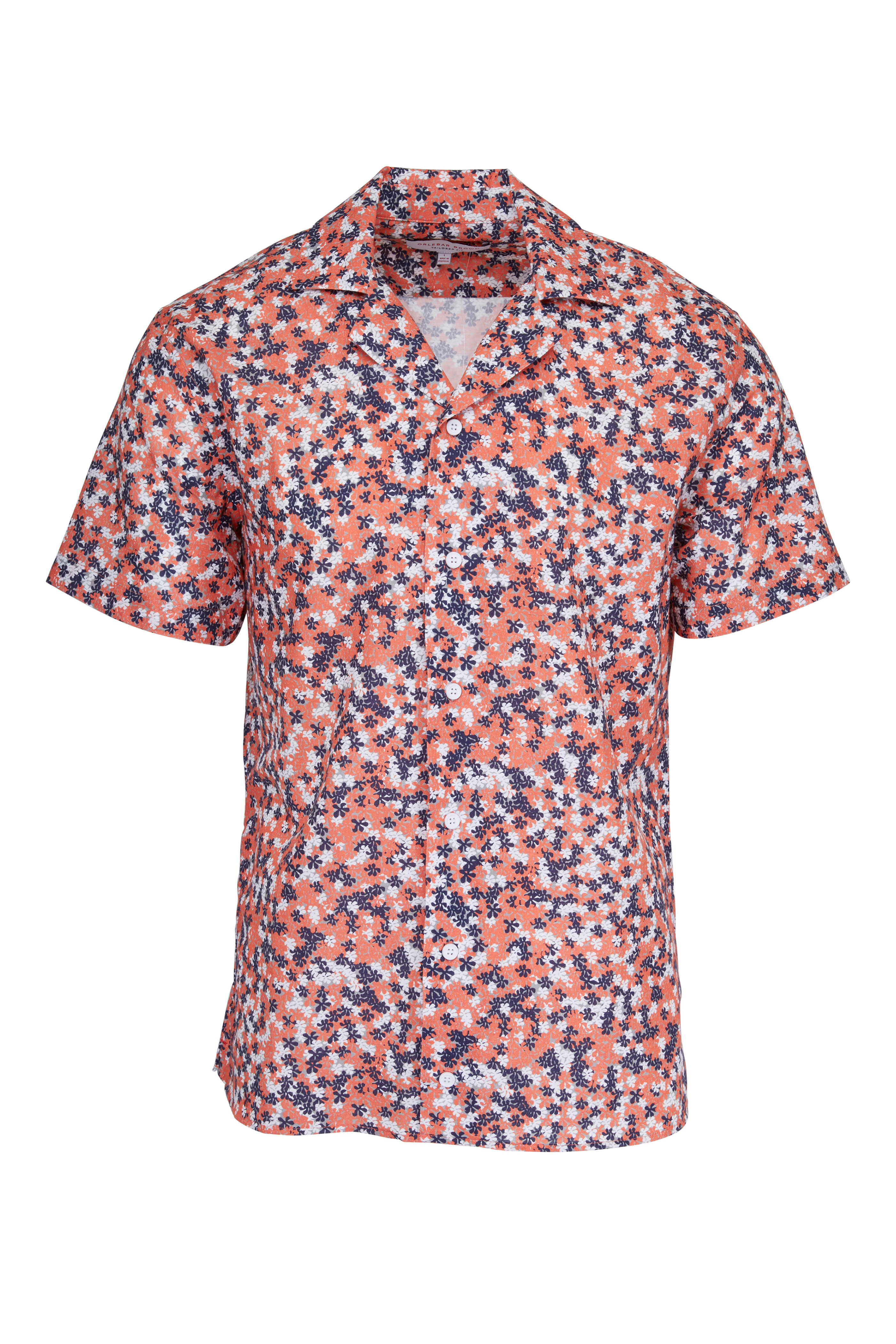 Orlebar Brown - Travis Ninfea Hot Coral Resort Shirt