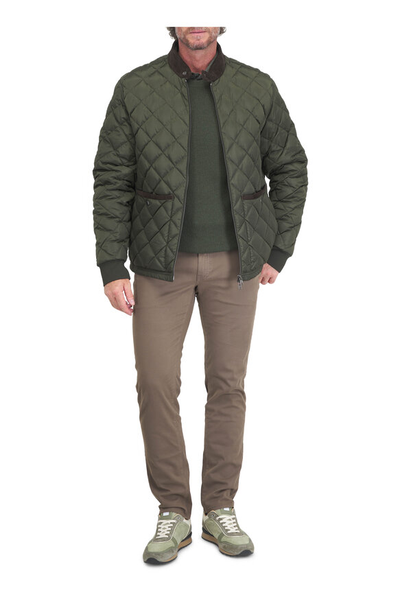Moncler Eclal Green Short Down Jacket - view 2