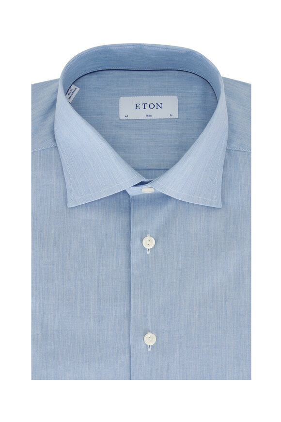 Eton Light Blue Cotton Dress Shirt