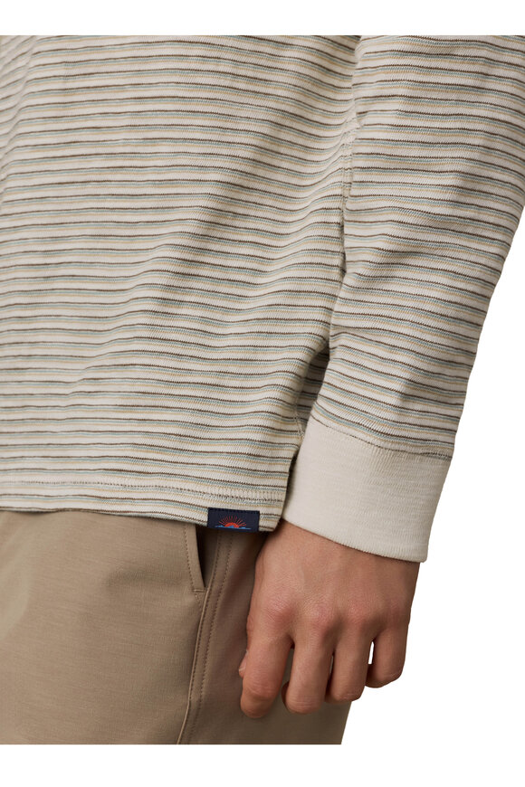 Faherty Brand Sunwashed Cedar Falls Stripe Cotton Hoodie - view 6