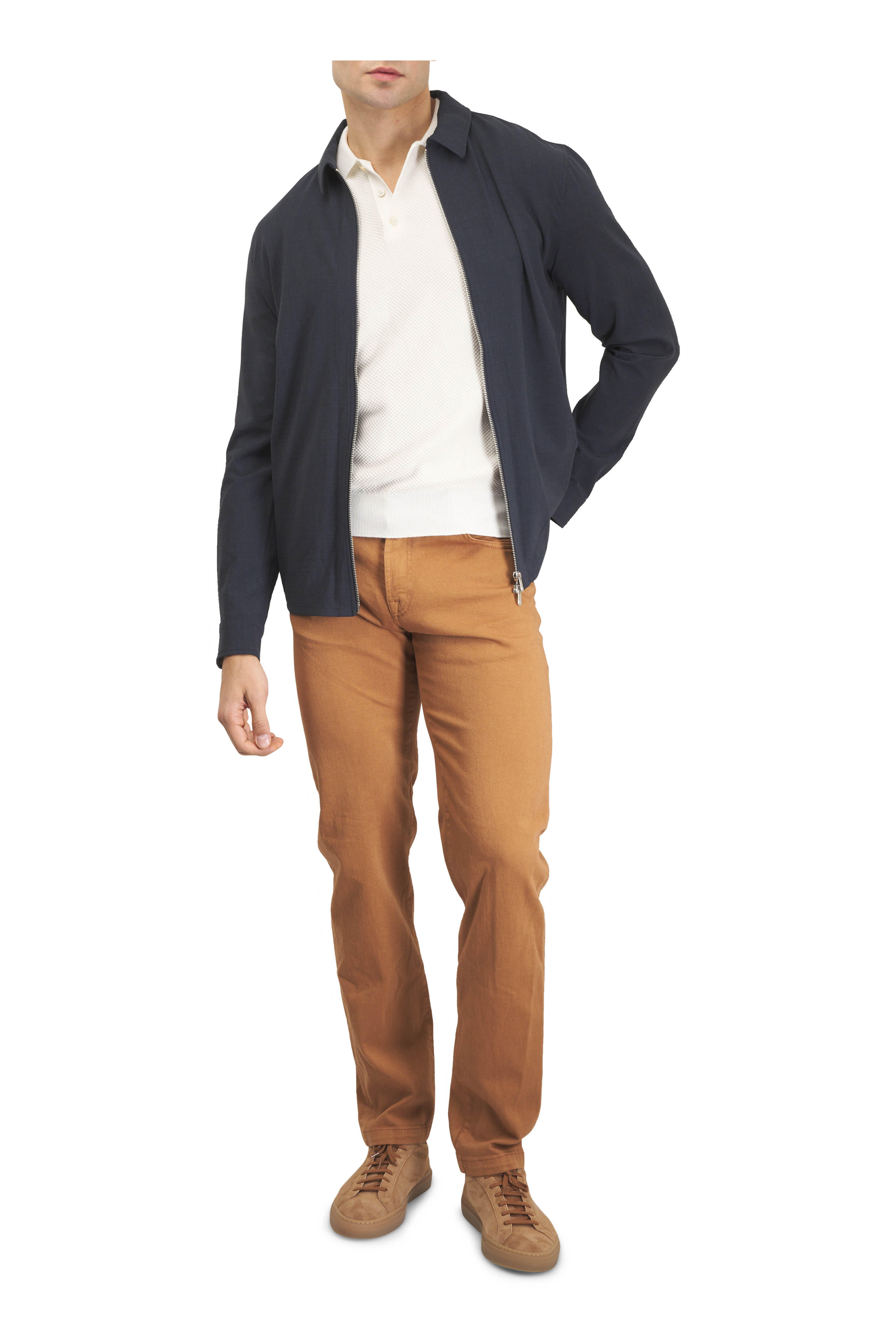 Marco Pescarolo - Petrol Clean Stretch Wool Short Zip Jacket