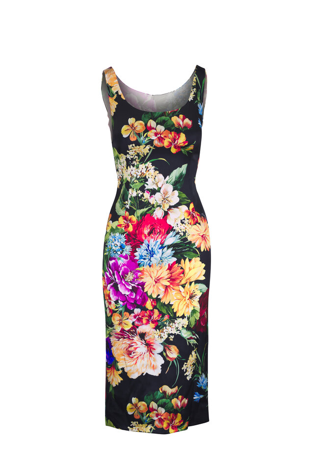 Dolce & Gabbana - Nero Black Lace Sleeveless Sheath Dress