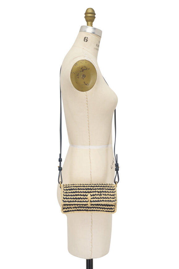 Christian Louboutin Mini Bettina Natural Crochet Raffia Crossbody - view 7