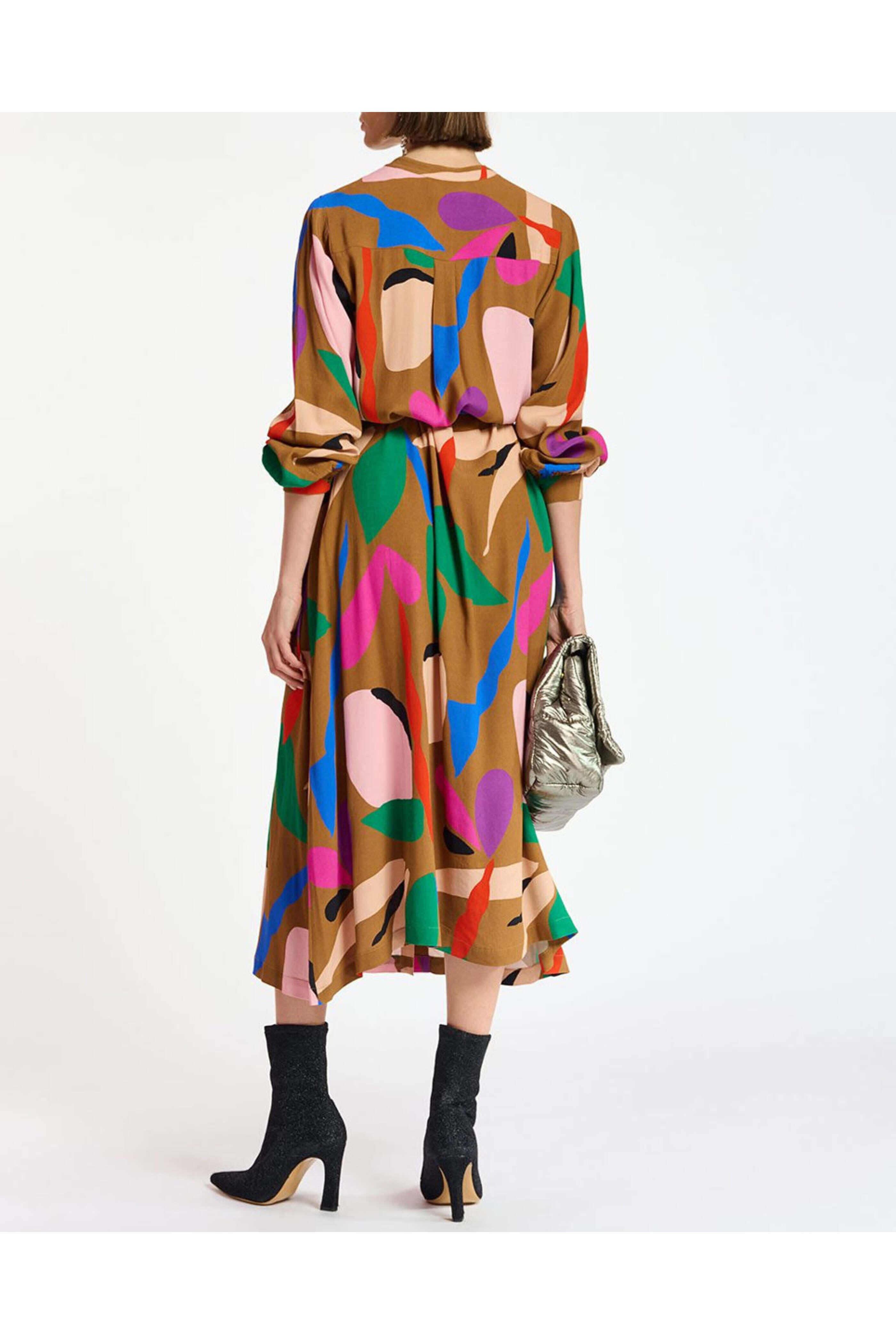Essentiel Antwerp - Buckthorn Camel Midi Shirtdress