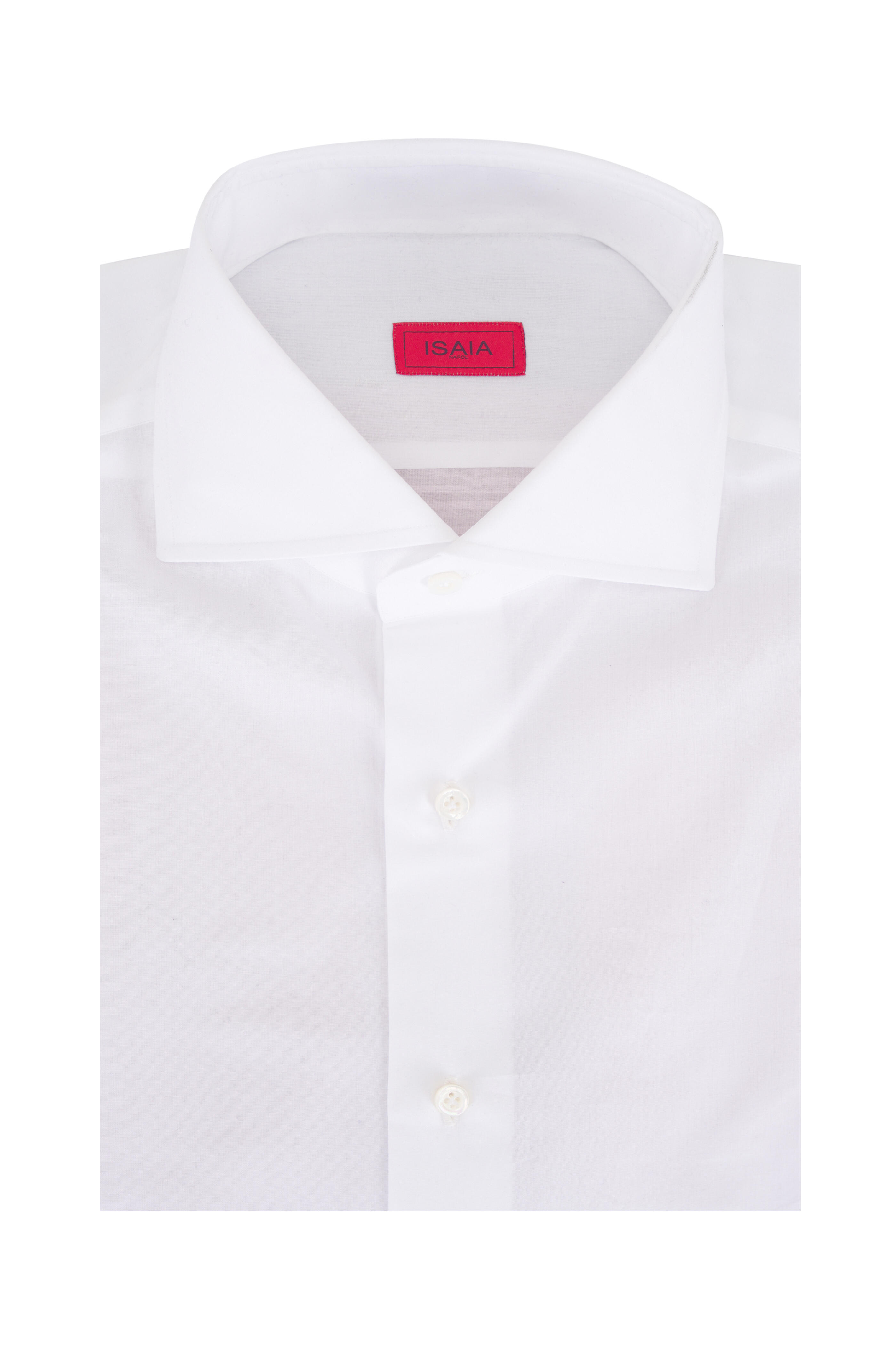 Isaia - White Cotton Dress Shirt