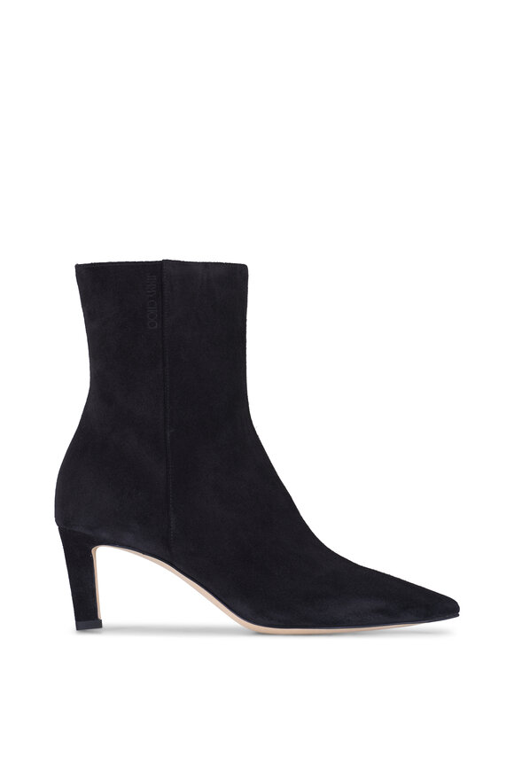 Jimmy Choo - Alizze Black Suede Short Boot, 65mm