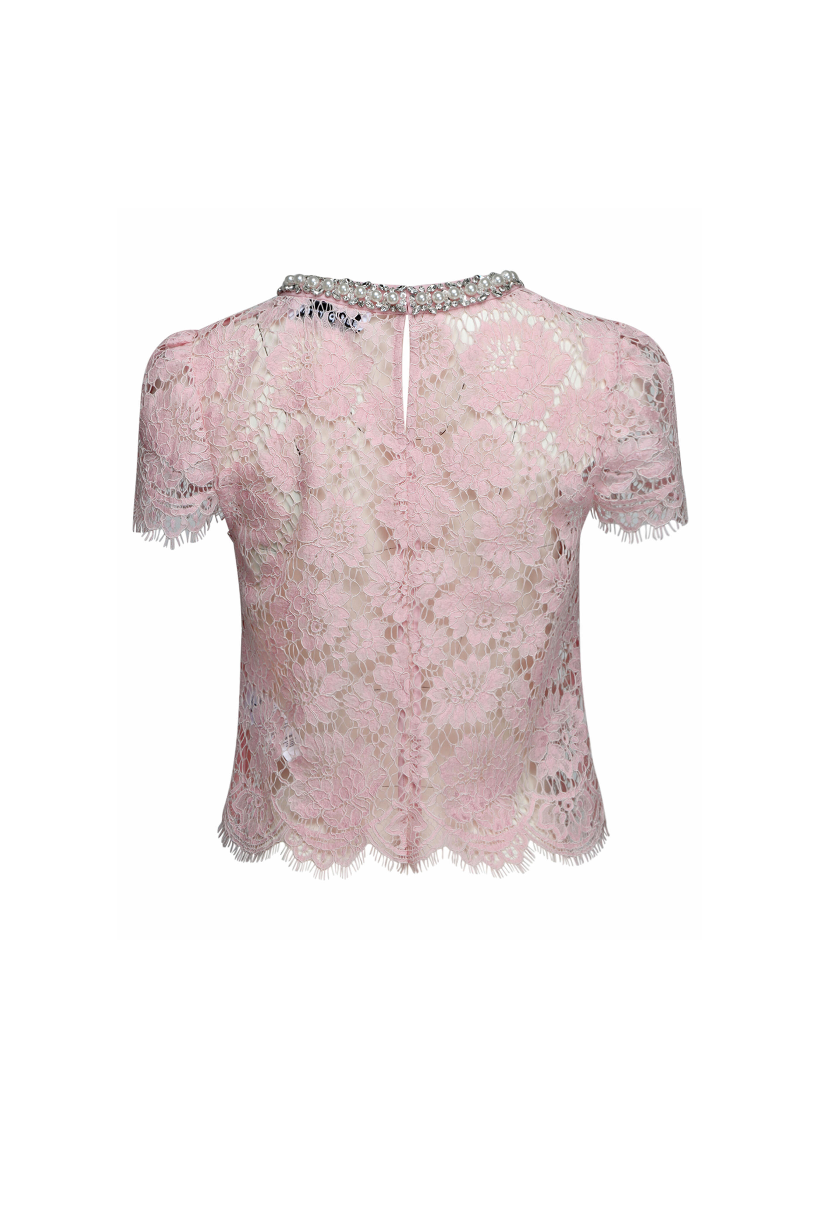 Self - Portrait - Pink Lace Top