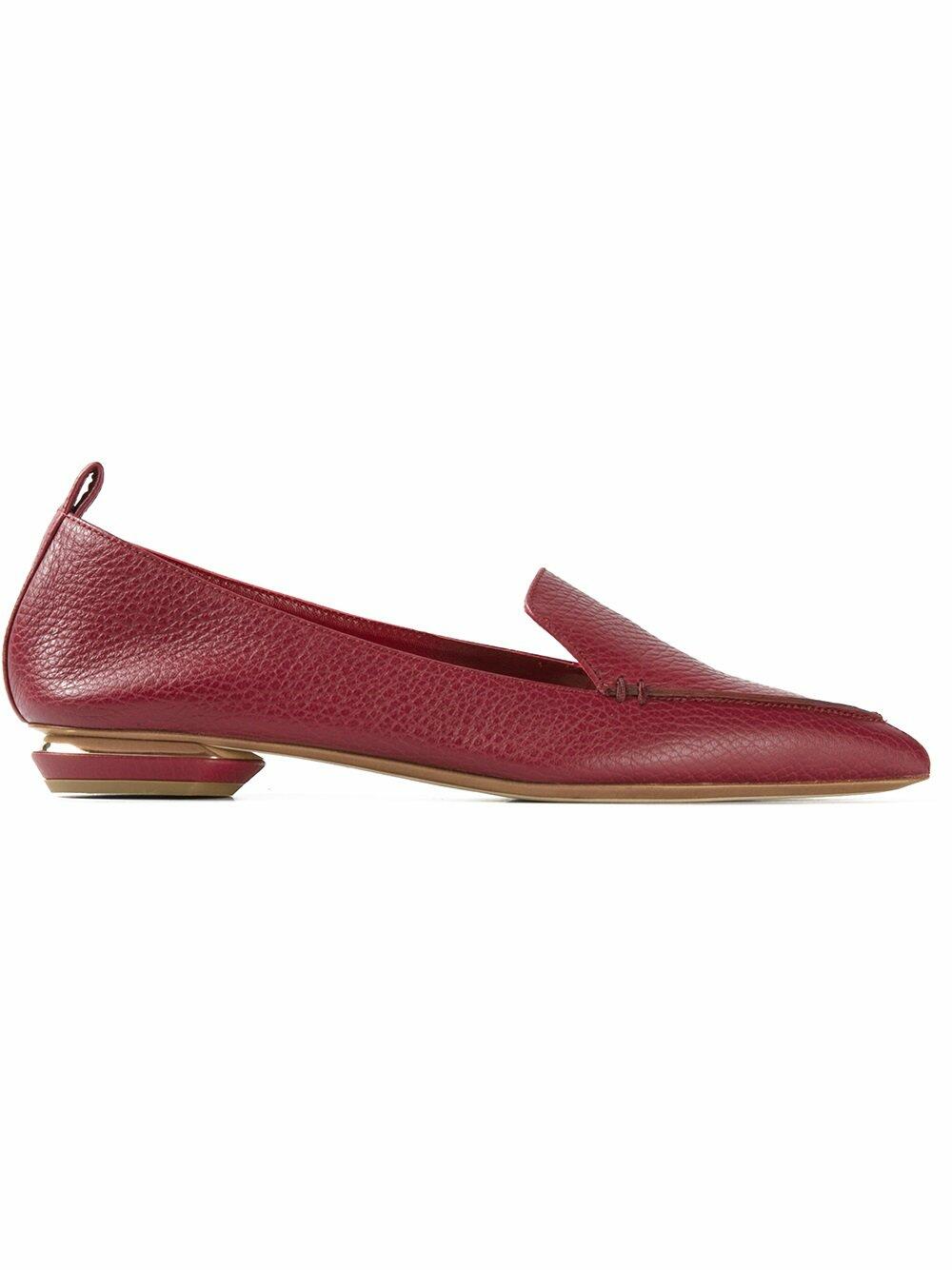 NICHOLAS KIRKWOOD Flats Pointed Toe Pink Leather Size 10