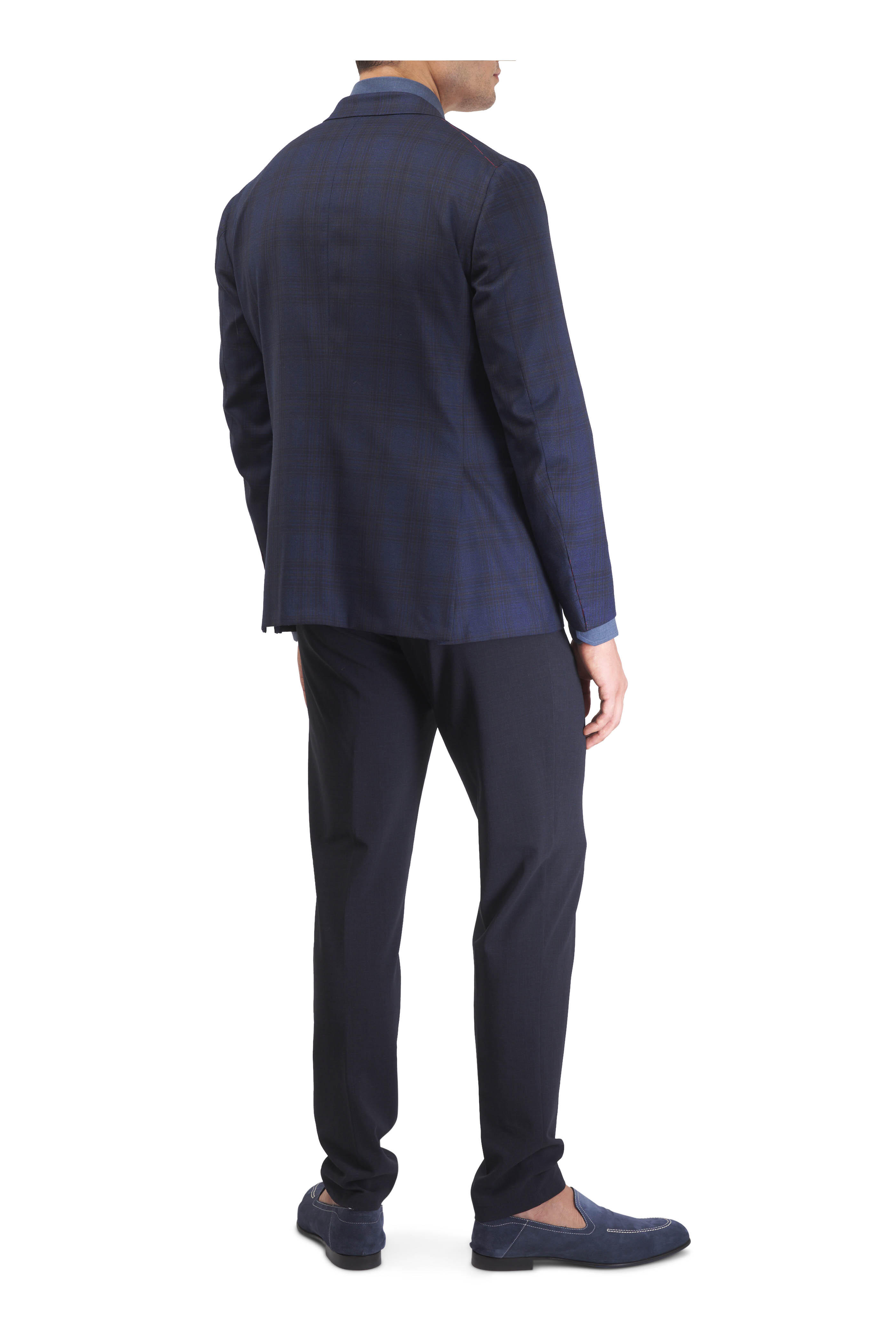 Marco Pescarolo - Evo Navy Wool Crepe Dress Pant
