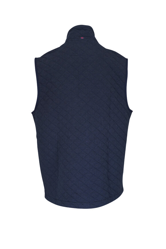 Faherty Brand - Epic Navy Mélange Quilted Fleece Vest