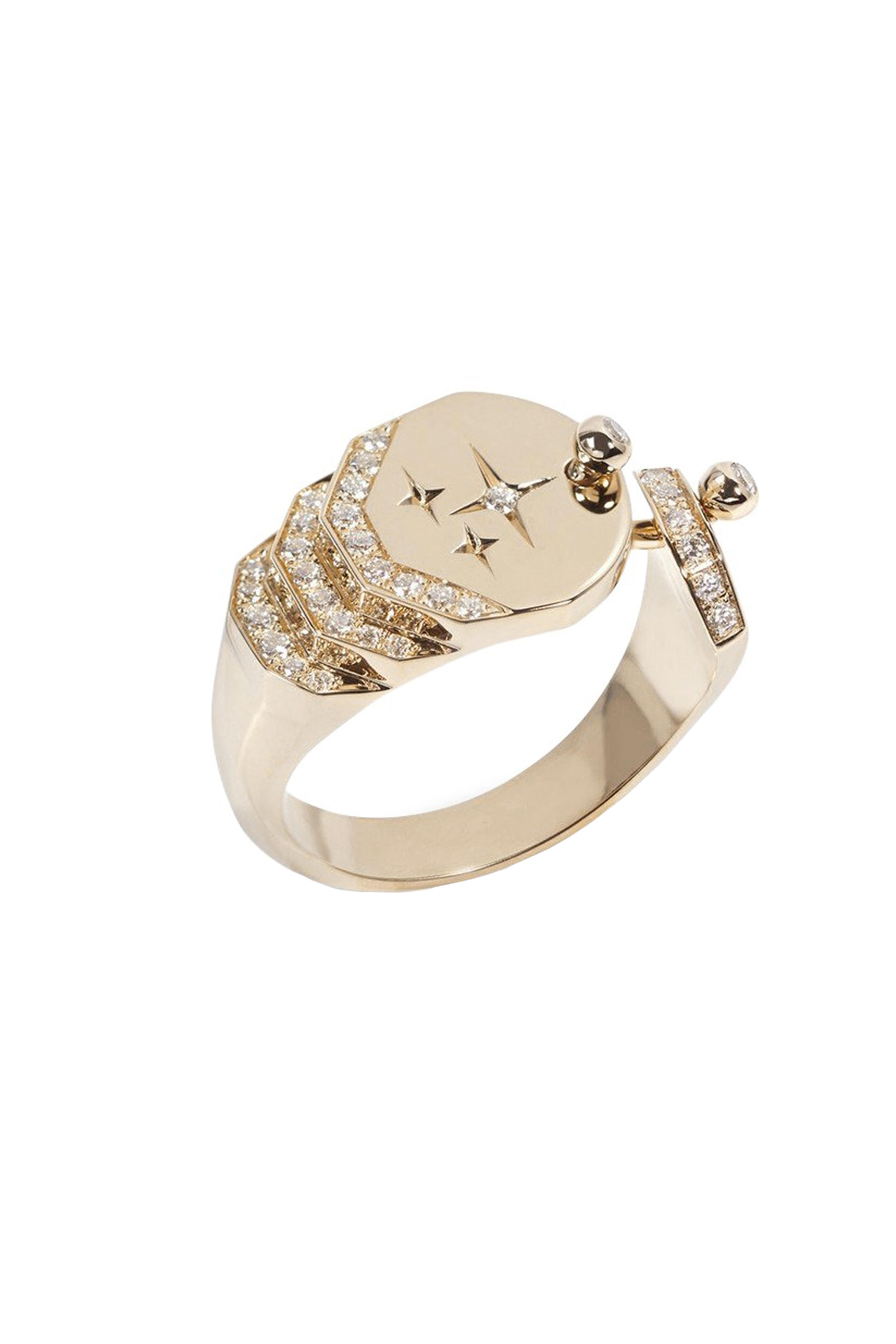 Nouvel Heritage 18K Yellow Gold Diamond Sparkle Ring