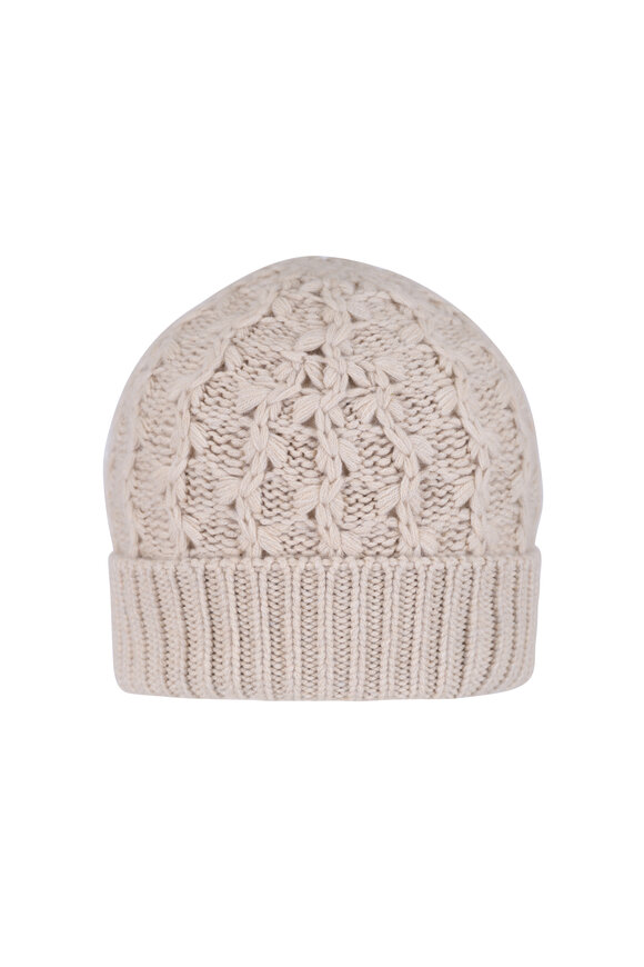 Loro Piana Ivory Baby Cashmere Beanie