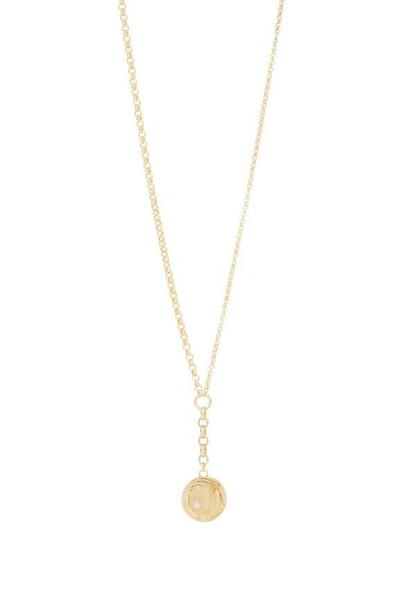Foundrae 18k Yellow Gold Diamond Infinite Belcher Necklace