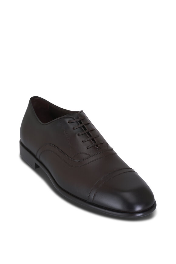 Ferragamo Black Leather Derby Dress Shoe Mitchell Stores