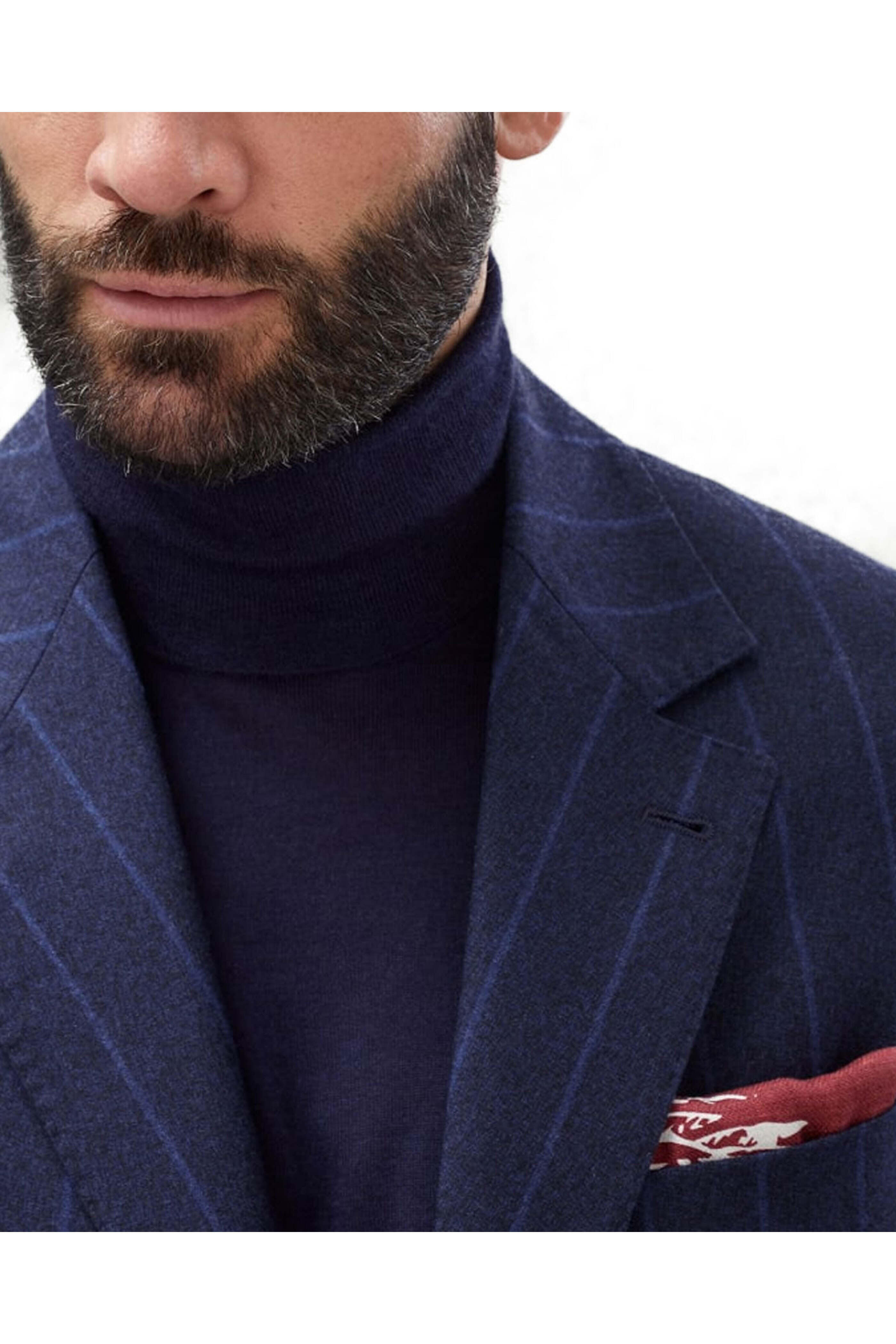 BRUNELLO CUCINELLI ネイビー メランジ ジャケット 46サイズ BRUNELLO CUCINELLI ネイビー メランジ ジャケット 46サイズ